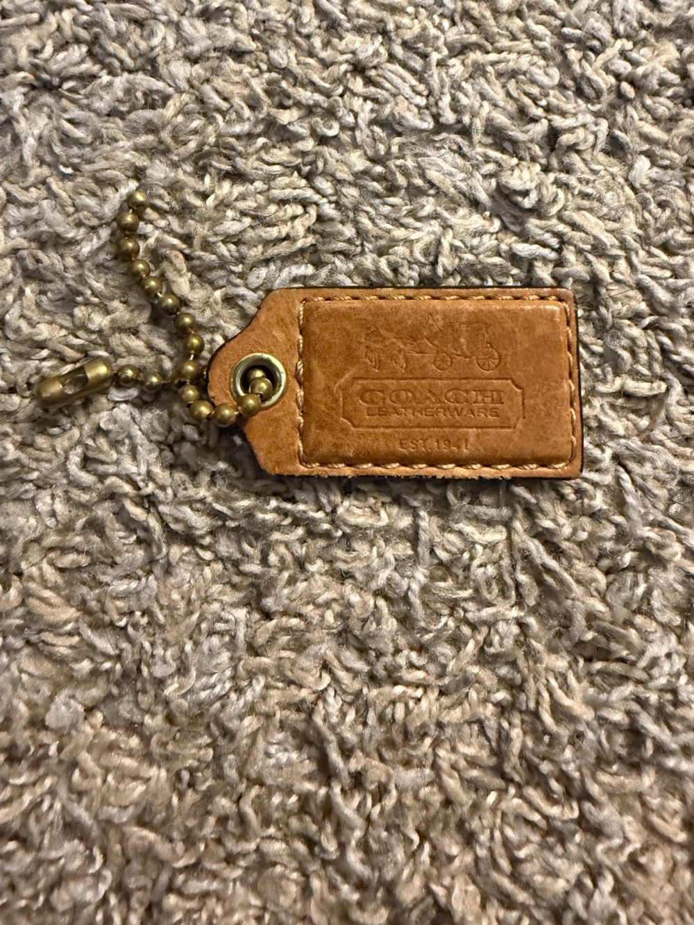 Coach Bleecker hangtag 3in